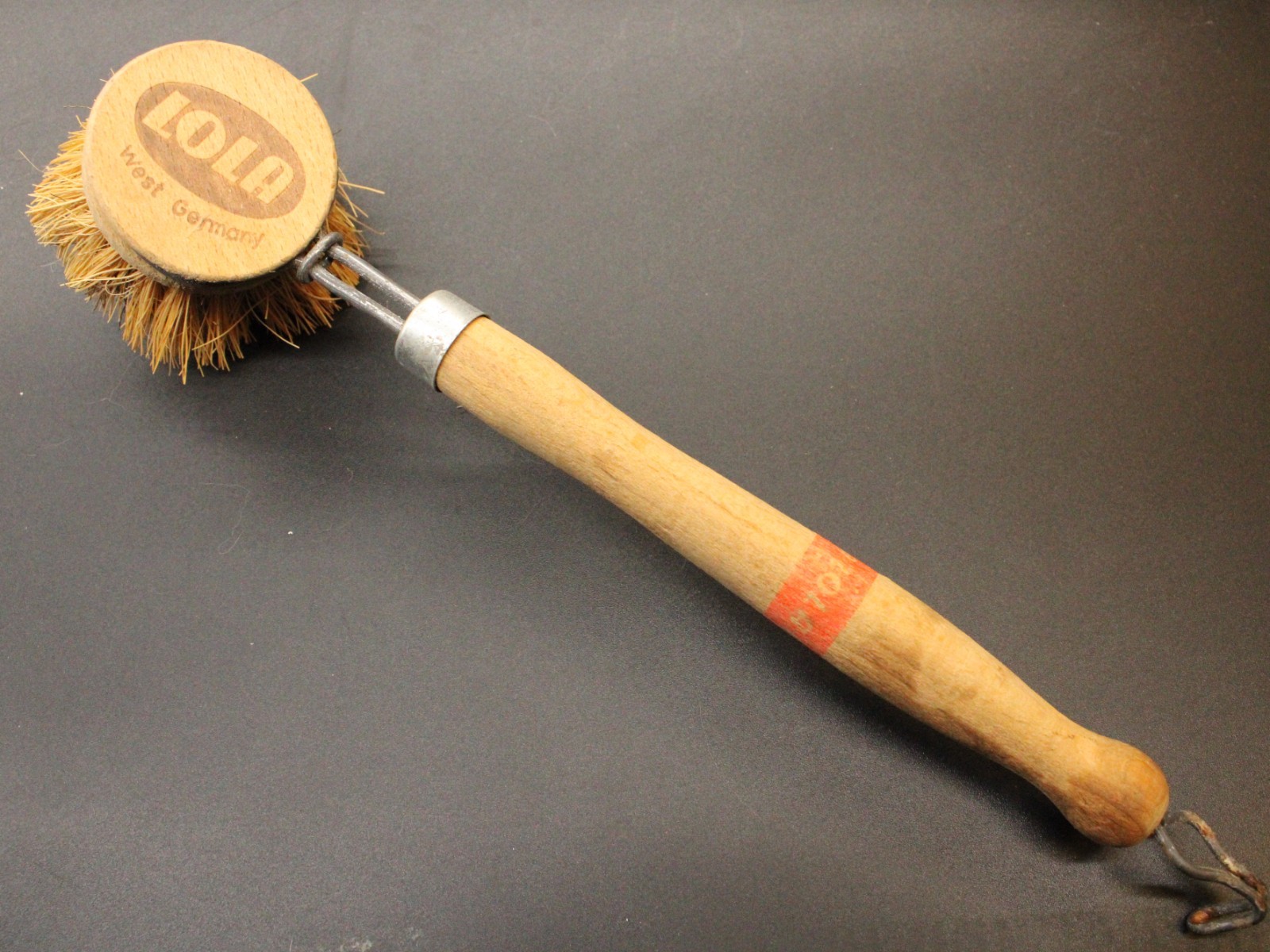 Vintage Kitchen Utensil Lola West Germany Vegetable Dish Scrub Brush Wood Handle