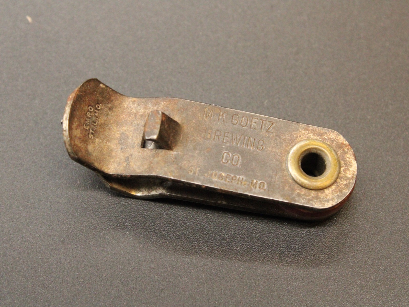 MK Goetz Can Bottle Opener St Joseph MO Country Club Advertising Memorabilia