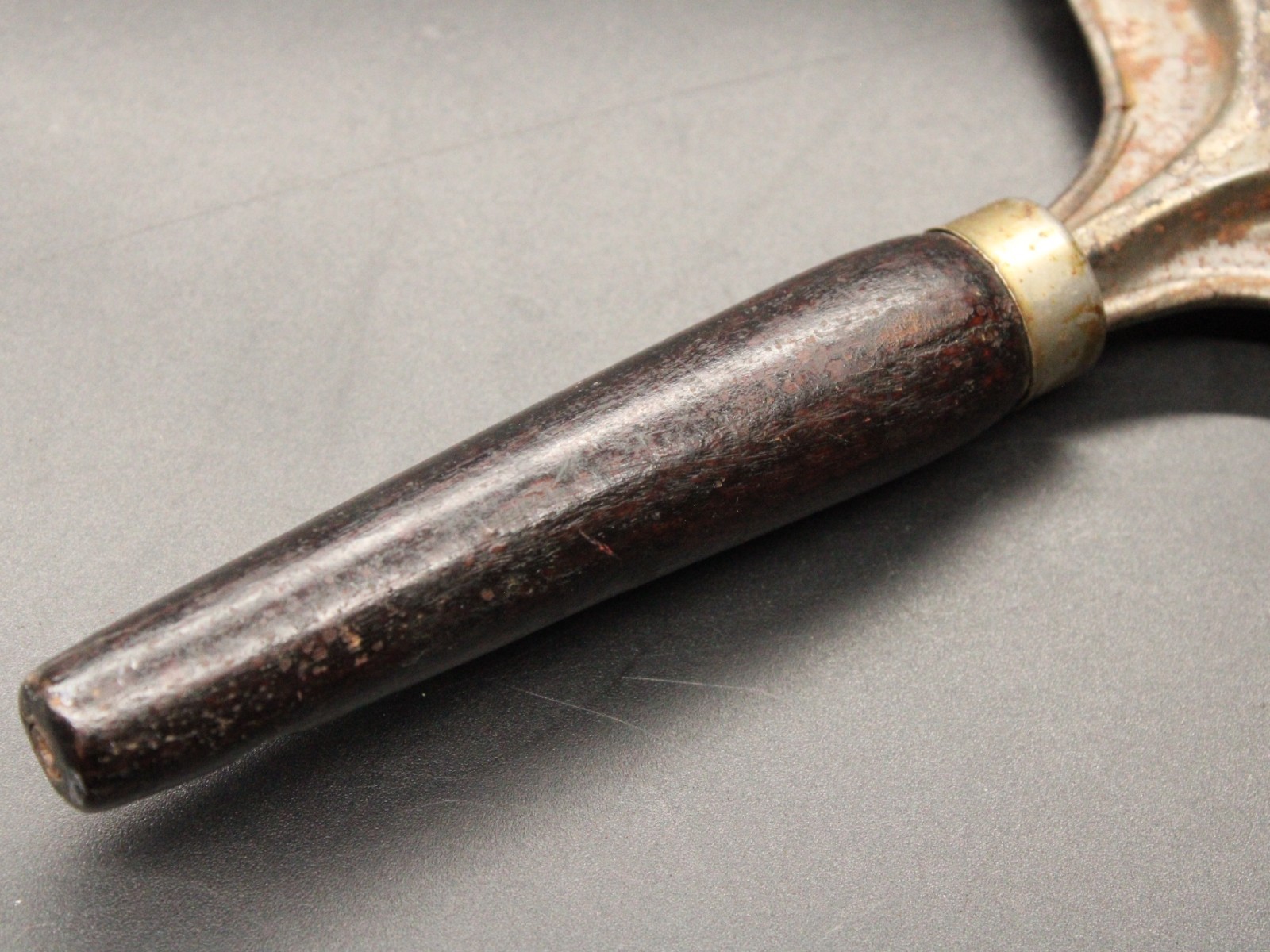 Antique Round Metal Stove Top 8" Heat Diffuser/Warmer Flame Tamer Wood Handle - Image 7