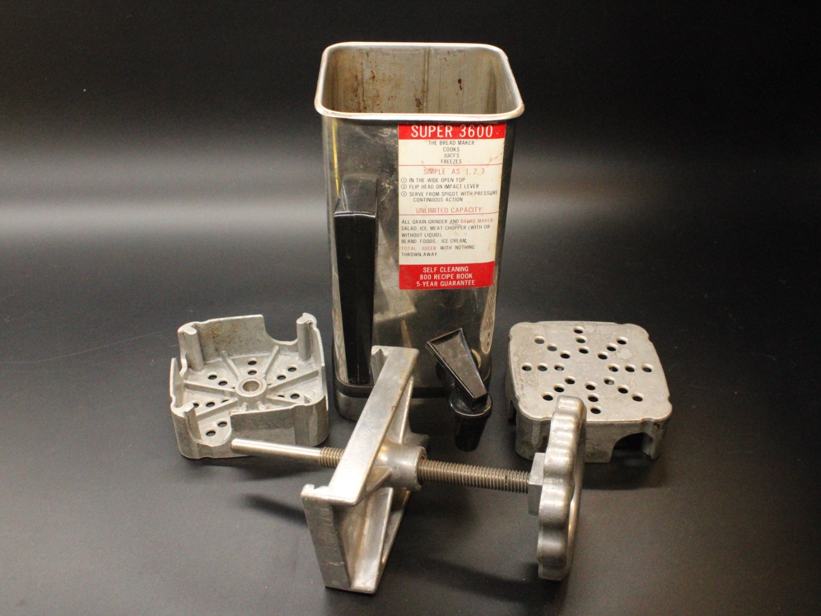 Vitamix 3600 Stainless Steel Blender Pitcher With Press Attachment Replacements