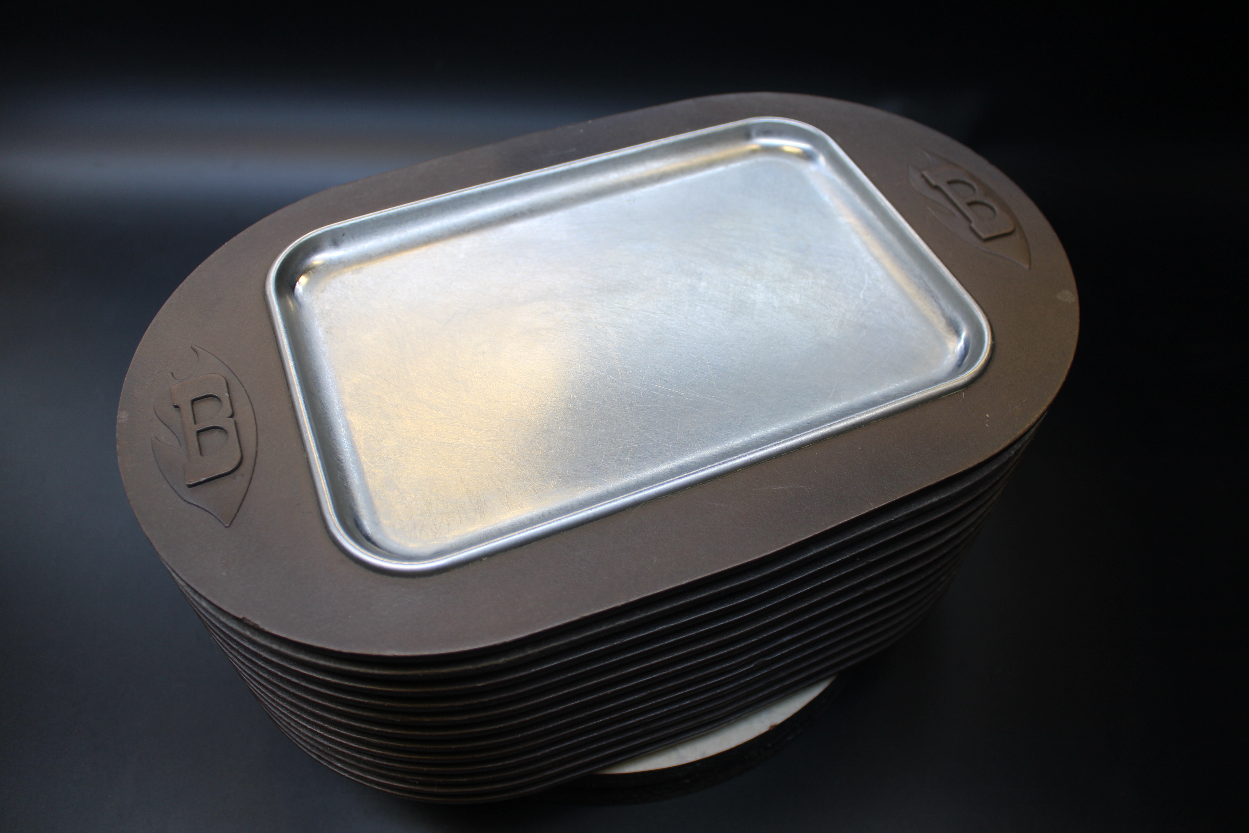 Used Steak Sizzler Trays - Bonanza Restaurant Platters - B Flame (Lot of 13)